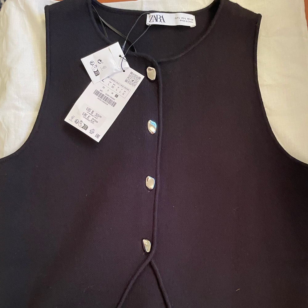Ladies black vest